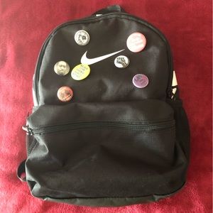 Black Nike mini backpack